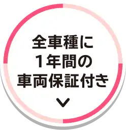 全車種に1年間の車両保証付き